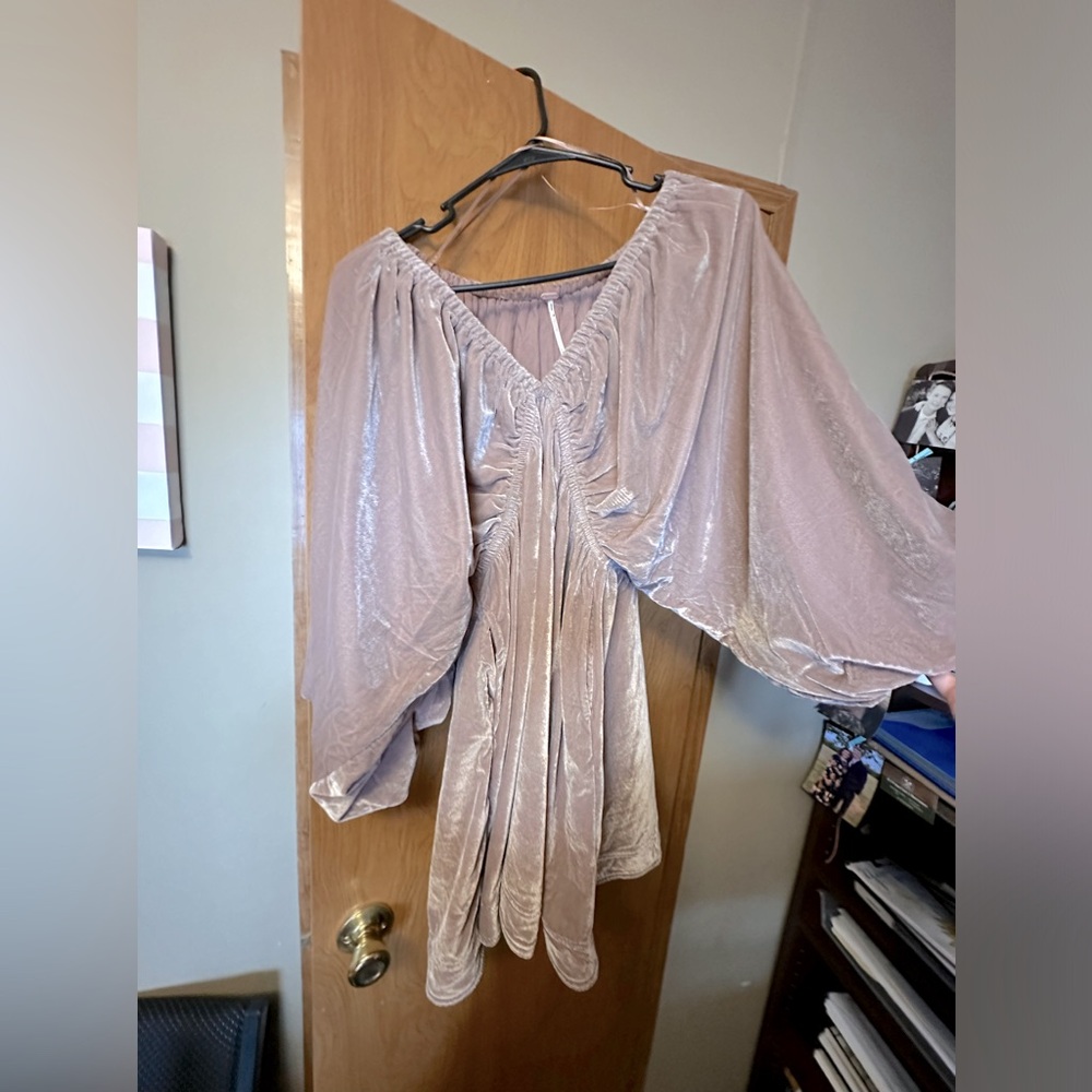 5. NWOT- Free People Portia Velvet Mini Dress